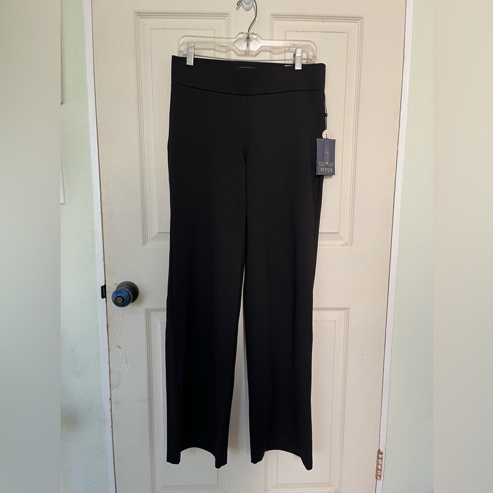 NEW NYDJ Relaxed Leg Pull On Black Wide Leg Pants Size 6